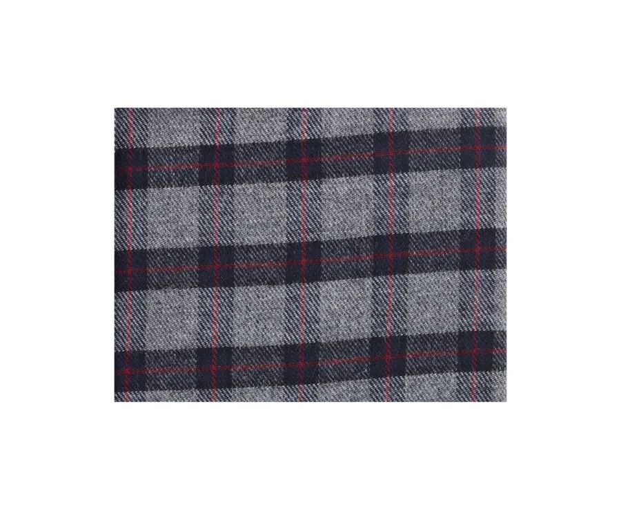 Navy and Grey check flannel shirt - FRANKLIN