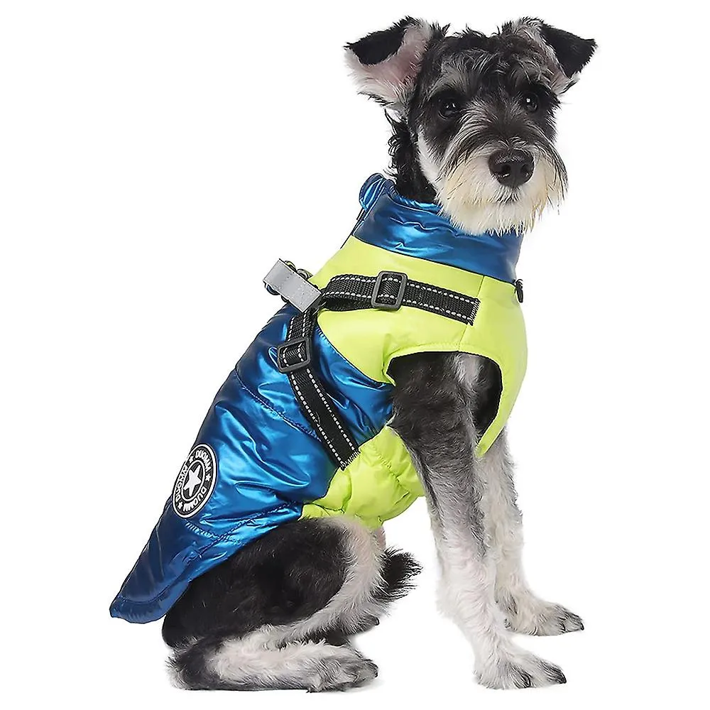 Night Reflective Pet Clothing Waterproof Windproof Dog Cotton Padded Clothes With D-shaped Ring On The Back L