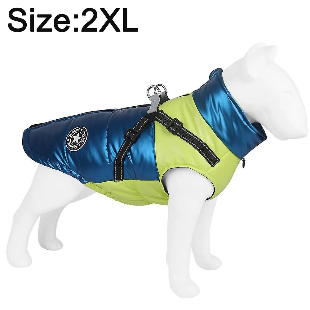 Night Reflective Pet Clothing Waterproof Windproof Dog Cotton Padded Clothes With D-shaped Ring On The Back L