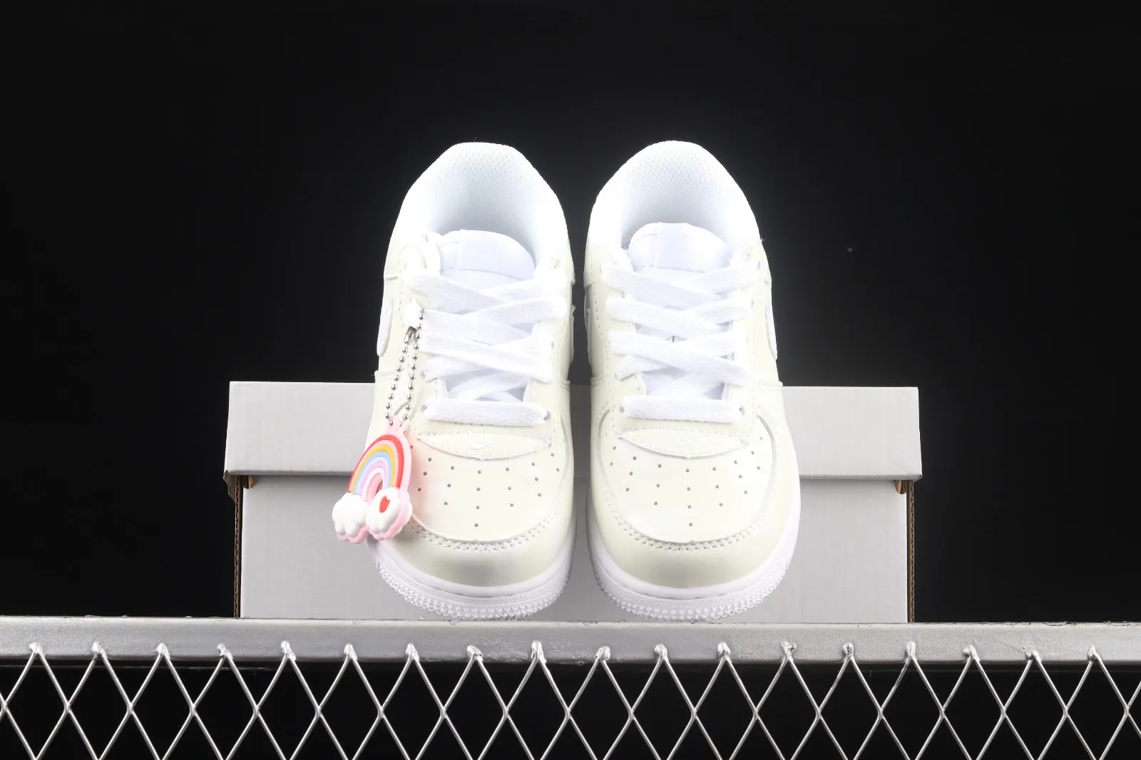 Nike Air Force 1 07 Low White Blue Little Kids Shoes 314193-400