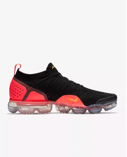 Nike Air Vapormax Flyknit 2 Laser Orange Black Shoes Sneakers Men Sale Size US 7, 8, 8.5, 9, 10, 11