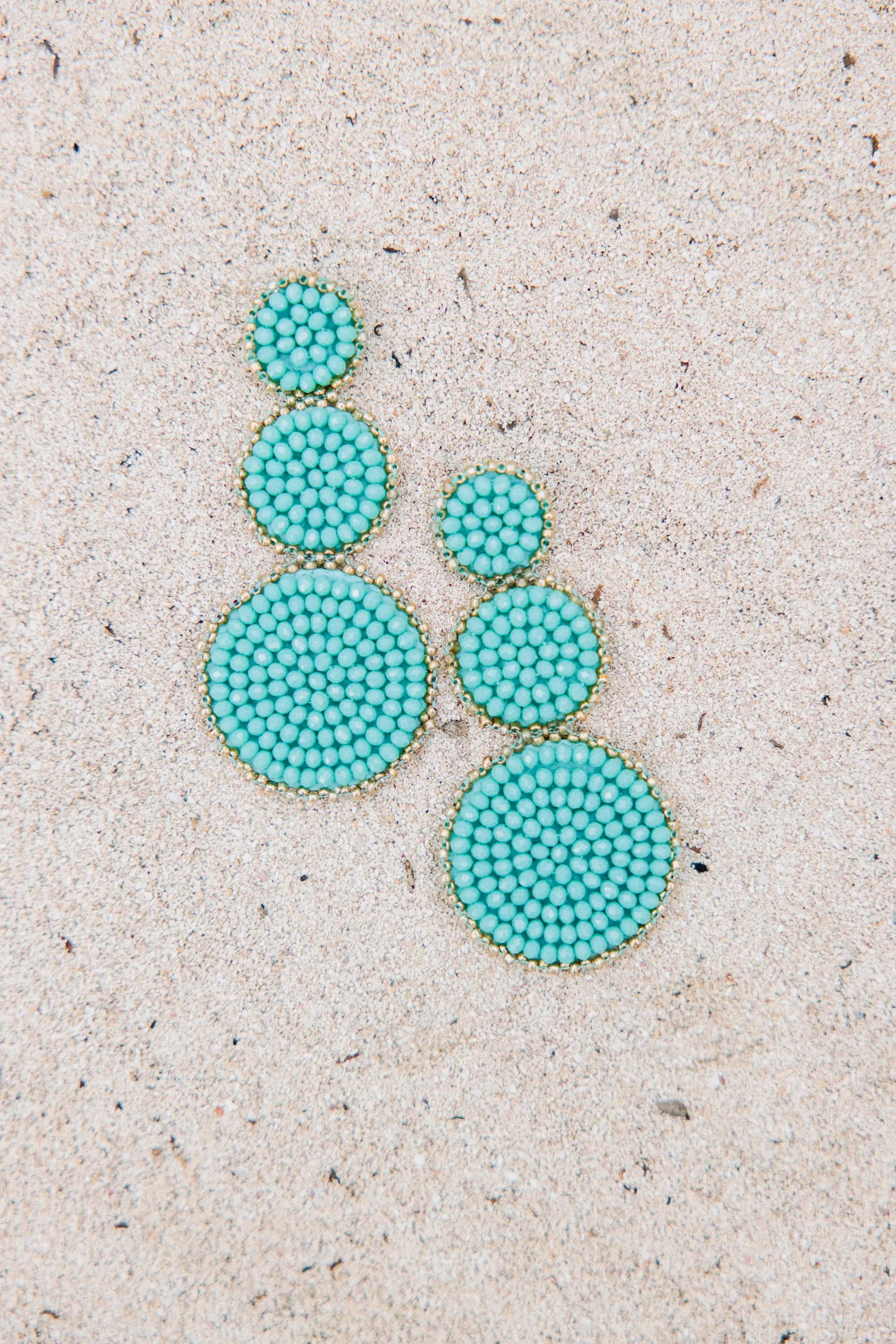 One Green Beaded Earrings | Shop Now!