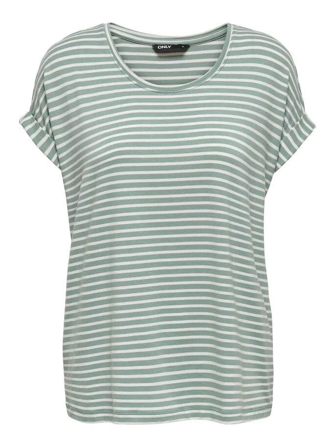 ONLMOSTER STRIPE S/S TOP JADEITE-Y