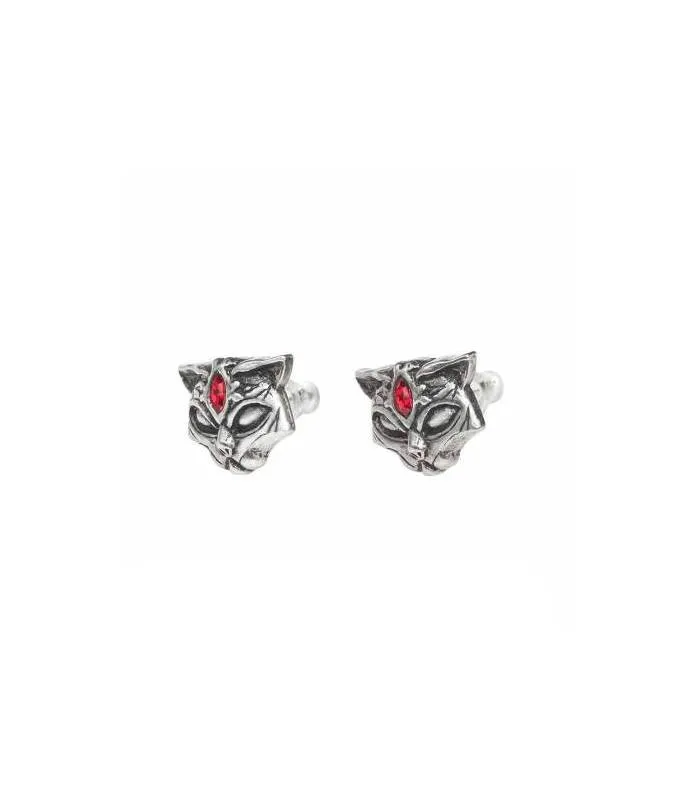 Pendientes gato egipcio guerrero protector Sacred Cat Swarovski studs E406