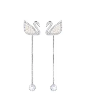 pendientes swarovski iconic swan white