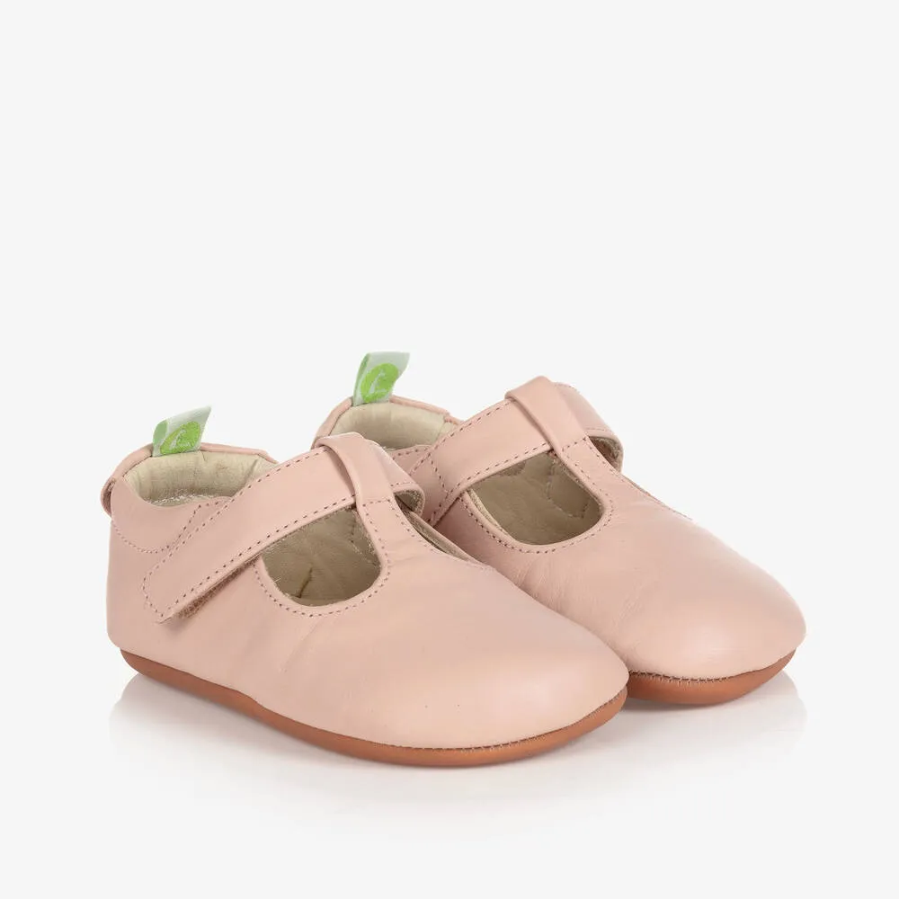 Pink Leather Baby Shoes 