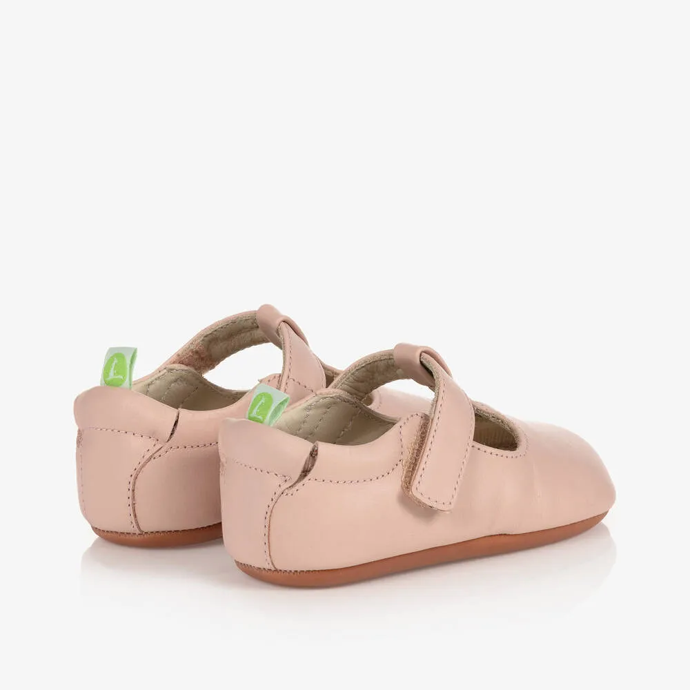 Pink Leather Baby Shoes 