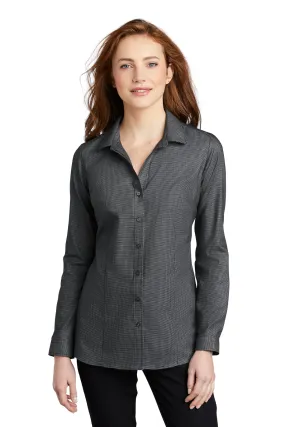 Port Authority Clothing LW645 Port Authority    Ladies Pincheck Easy Care Shirt SKU: LW645