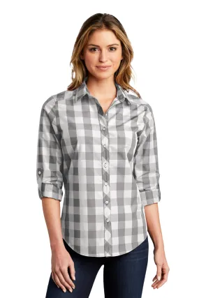 Port Authority Clothing LW670 Port Authority    Ladies Everyday Plaid Shirt SKU: LW670