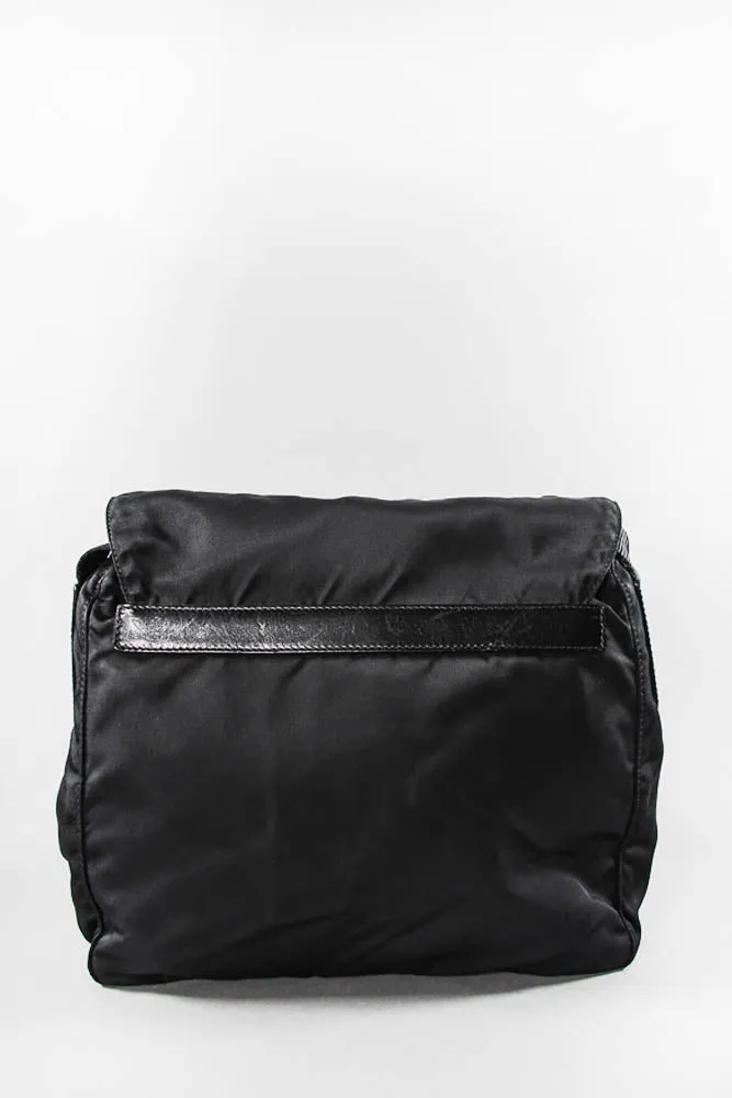 Prada Small Tessuto Messenger Bag in Black Nylon