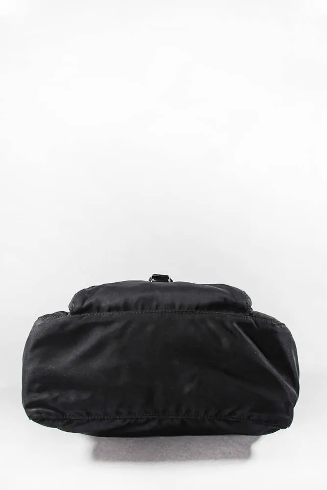 Prada Small Tessuto Messenger Bag in Black Nylon