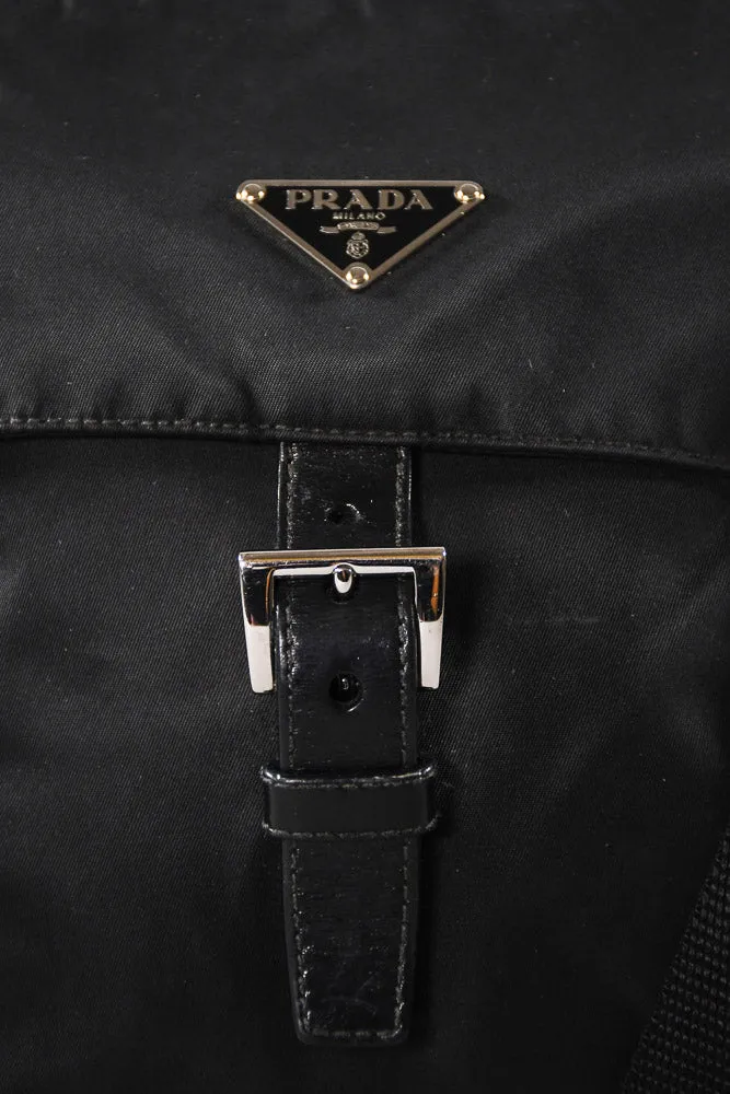 Prada Small Tessuto Messenger Bag in Black Nylon