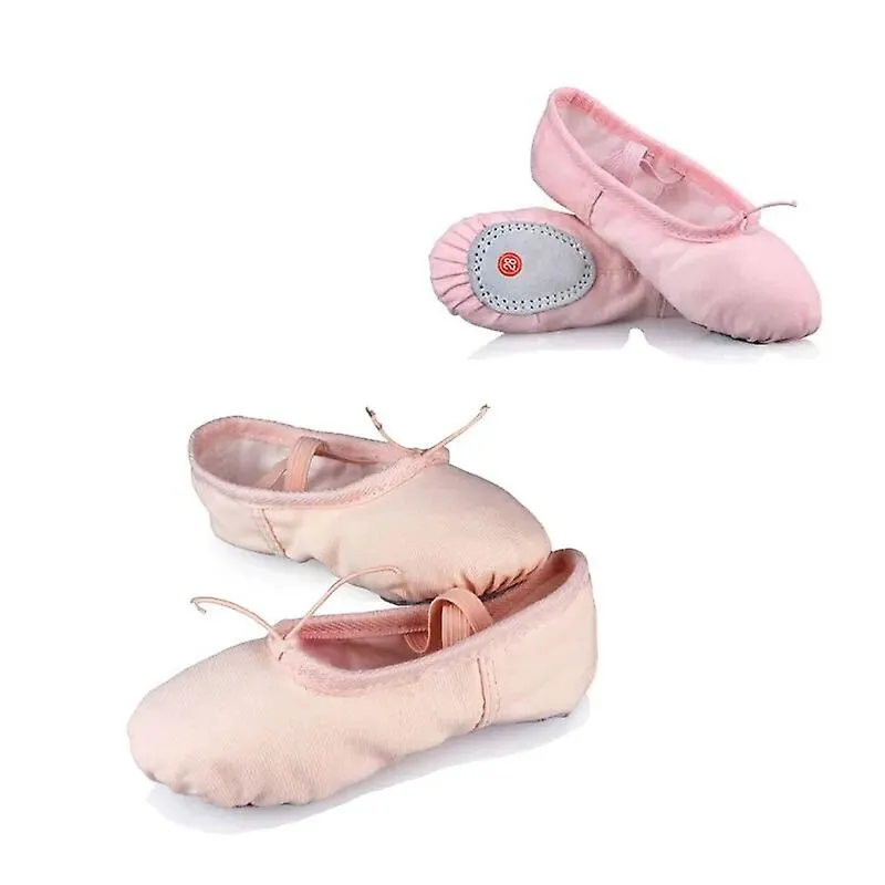 Professional Child Girls Kids Cotton Canvas Soft Ballet Dance Practice Shoes Gym  Ballet Slippers