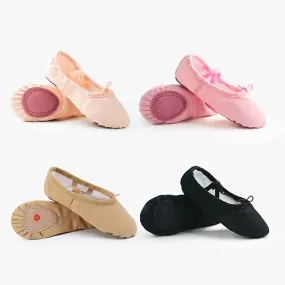 Professional Child Girls Kids Cotton Canvas Soft Ballet Dance Practice Shoes Gym  Ballet Slippers