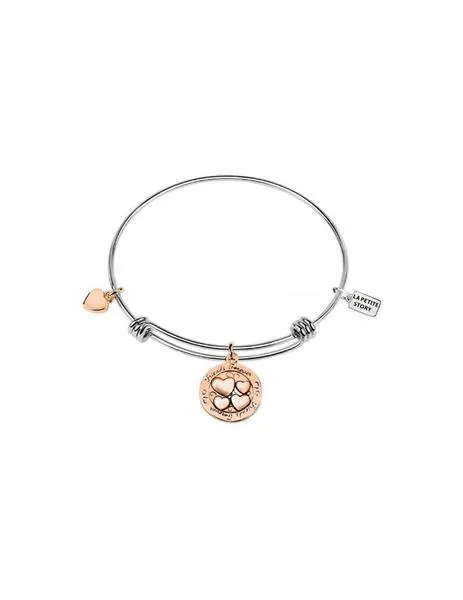 pulsera le petit story bangle cuore cuore rose