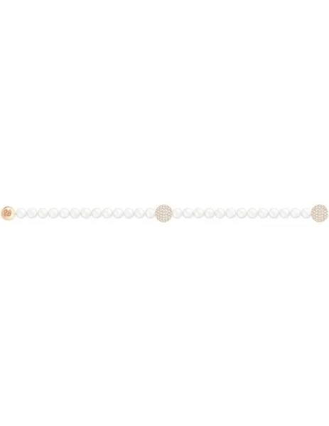 pulsera swarovski remix collection crystal pearl strand rose