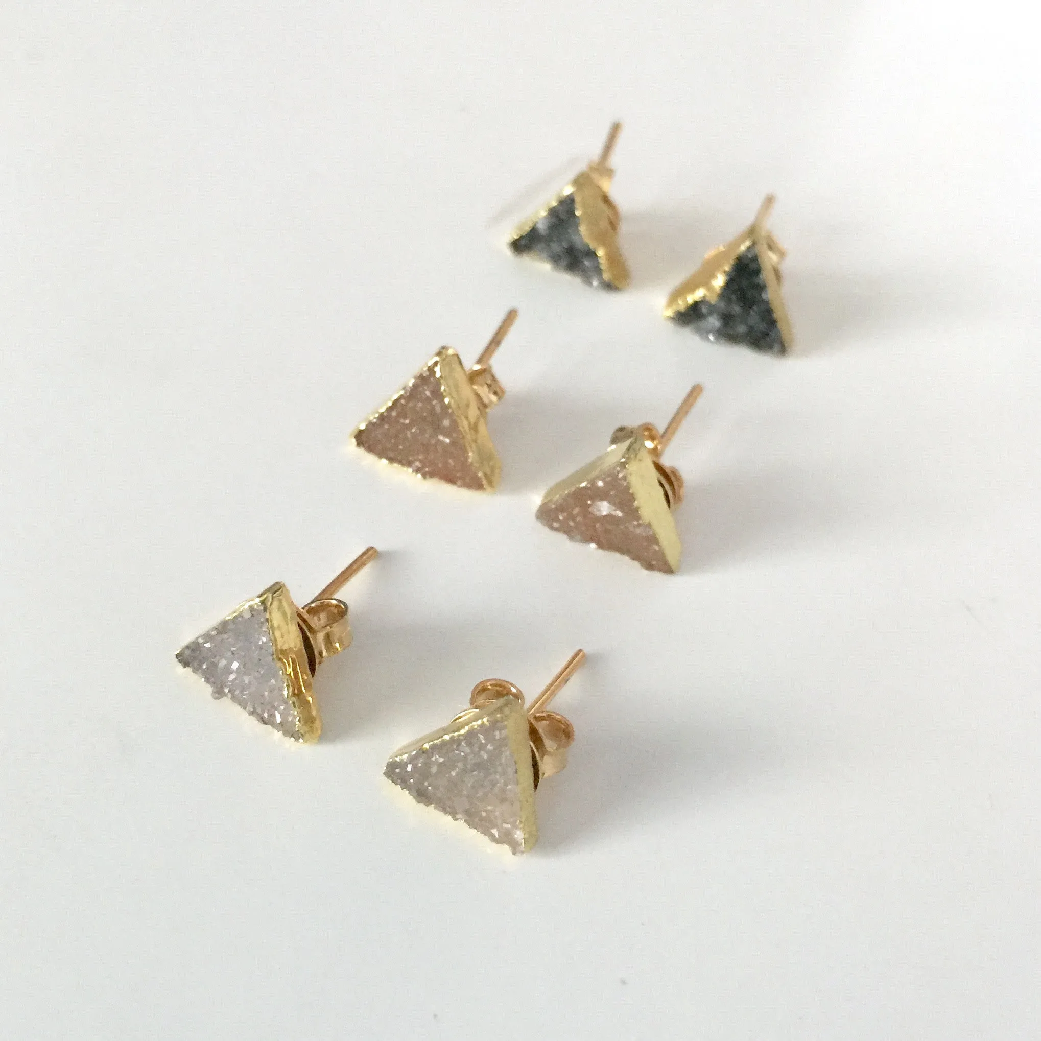 Quartz Druzy Studs