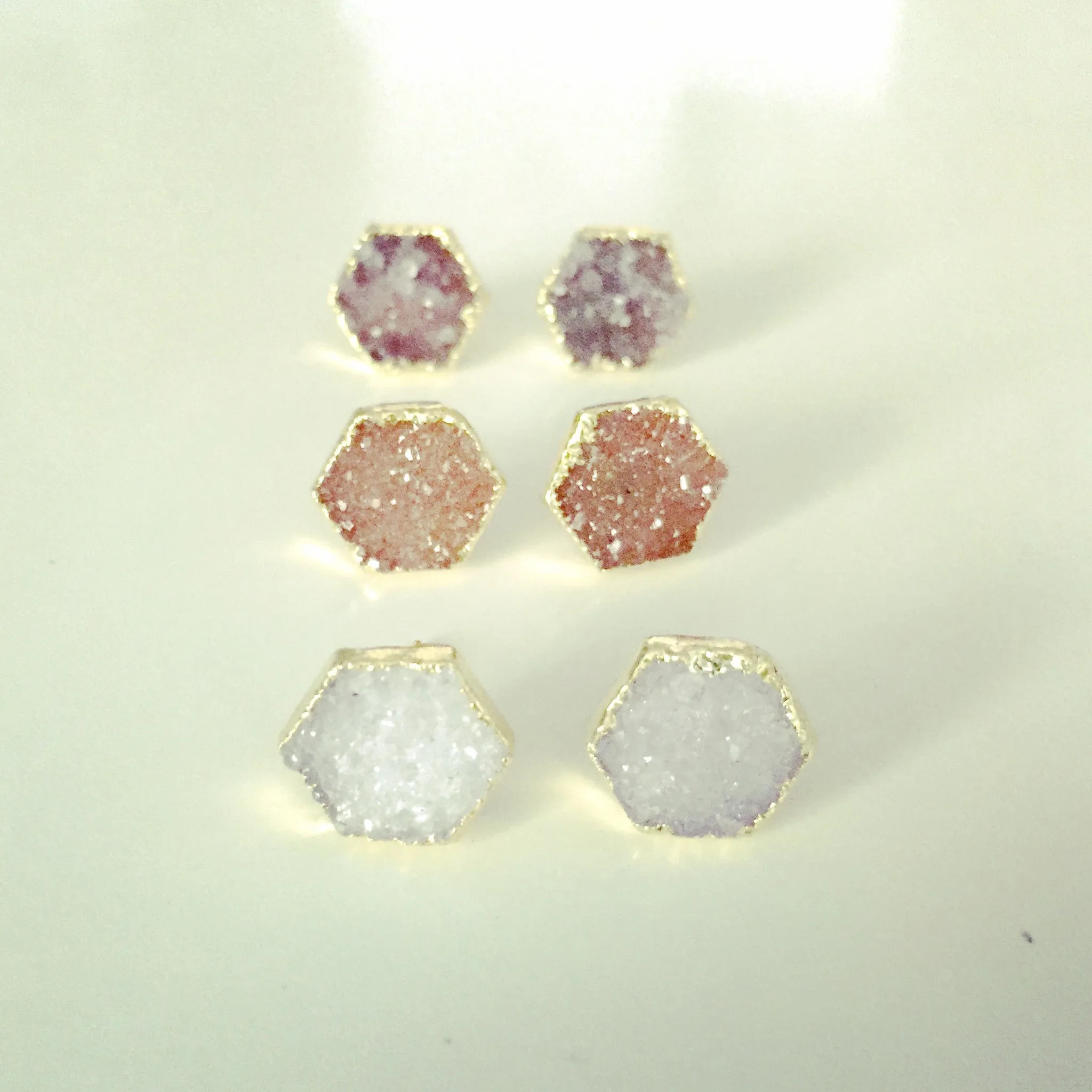 Quartz Druzy Studs