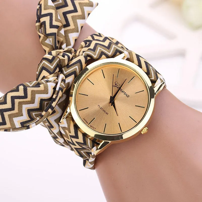 quartz GENEVA watch Leopard color women Wristwatches time women dress watches relogios femininos