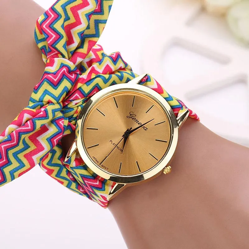 quartz GENEVA watch Leopard color women Wristwatches time women dress watches relogios femininos