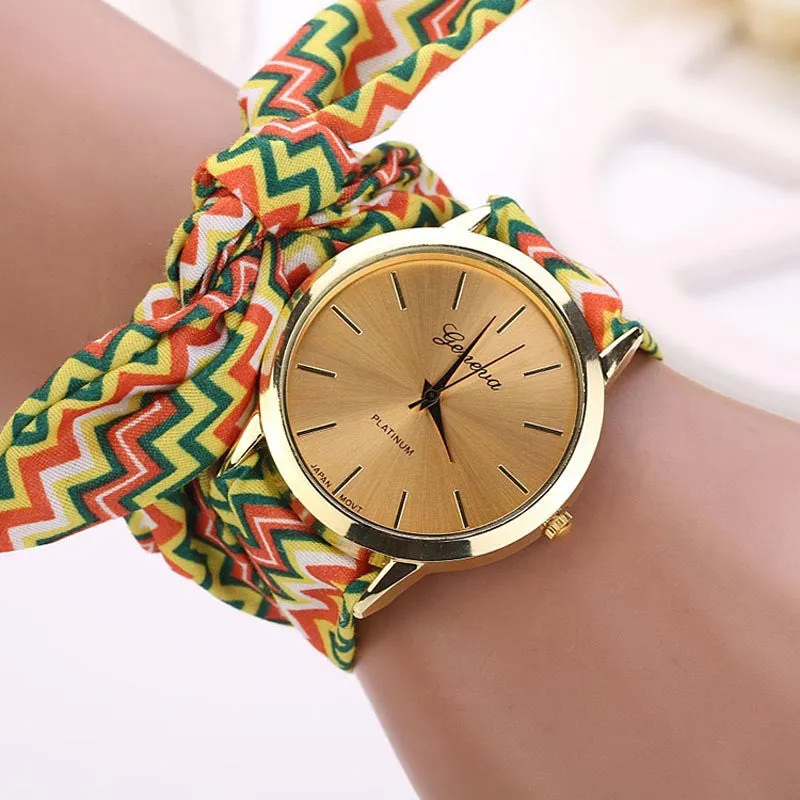 quartz GENEVA watch Leopard color women Wristwatches time women dress watches relogios femininos