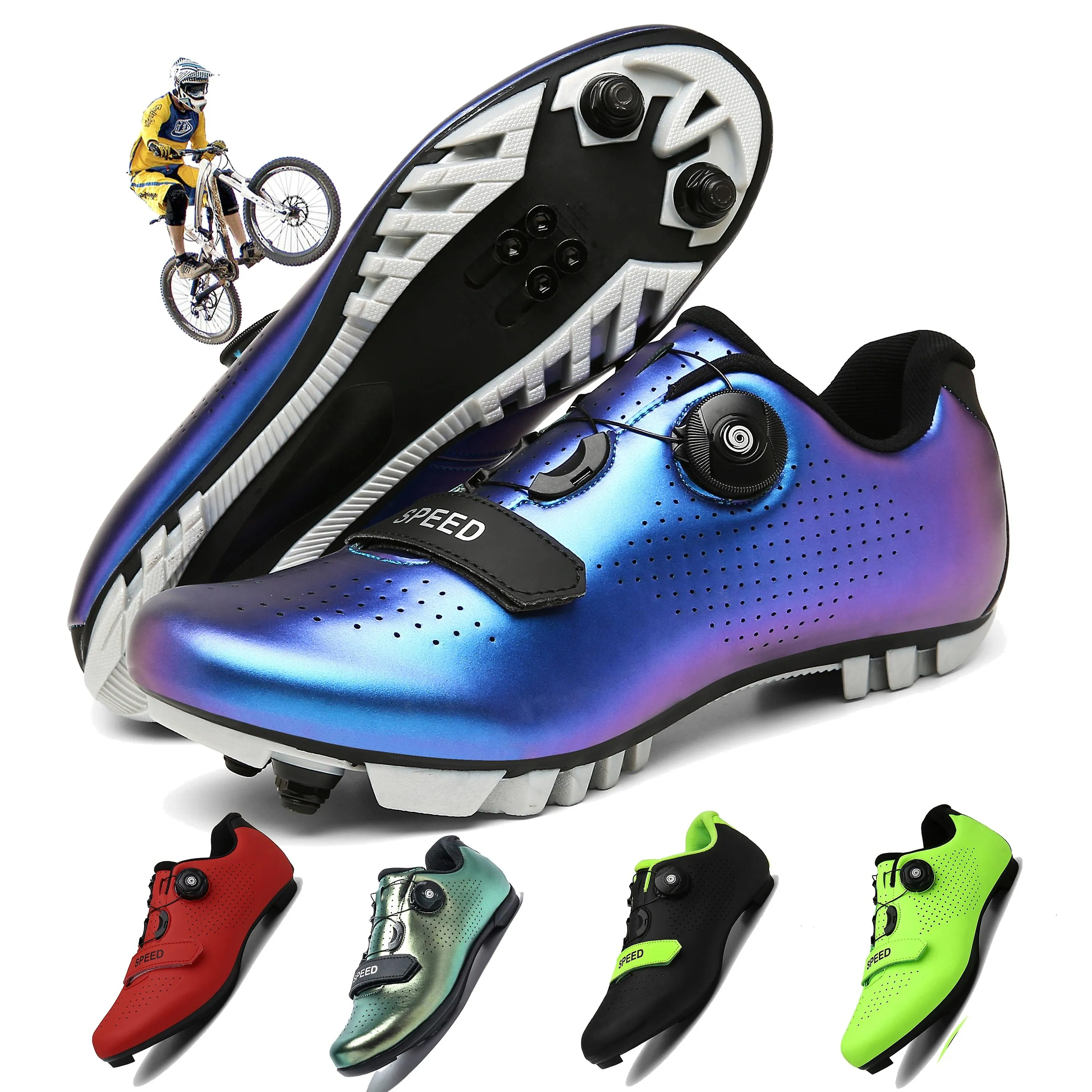 Racing Bicycle- Hook Loop Shoes, Women Set-d