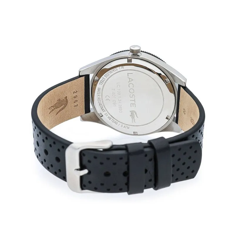 RELOJ LACOSTE WATCHES PIEL NEGRA HOMBRE 2010982