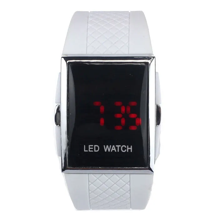 Relojes Men Luxury Watch LED Alarm Date Digital Watches Women Men Sports Gel boy Relogio Clocks White