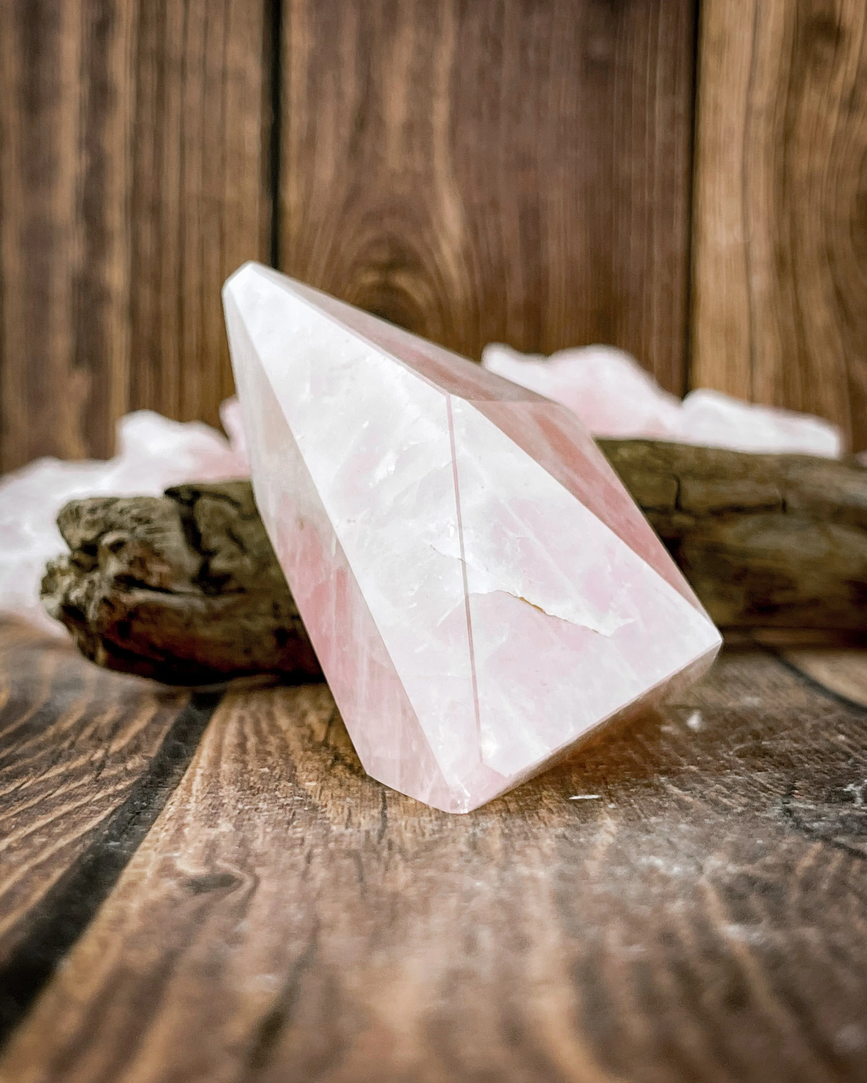 Rose Quartz Triangle