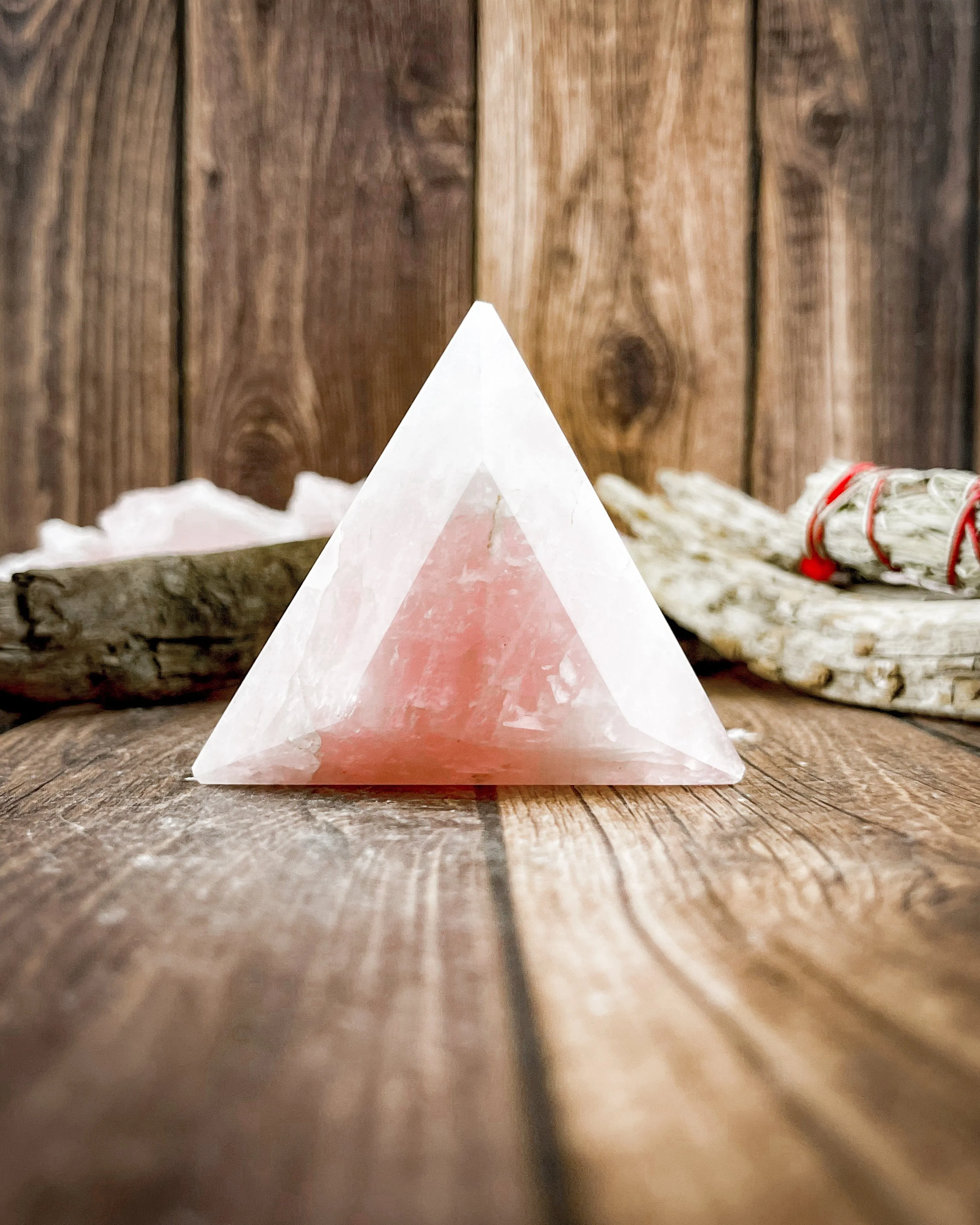 Rose Quartz Triangle