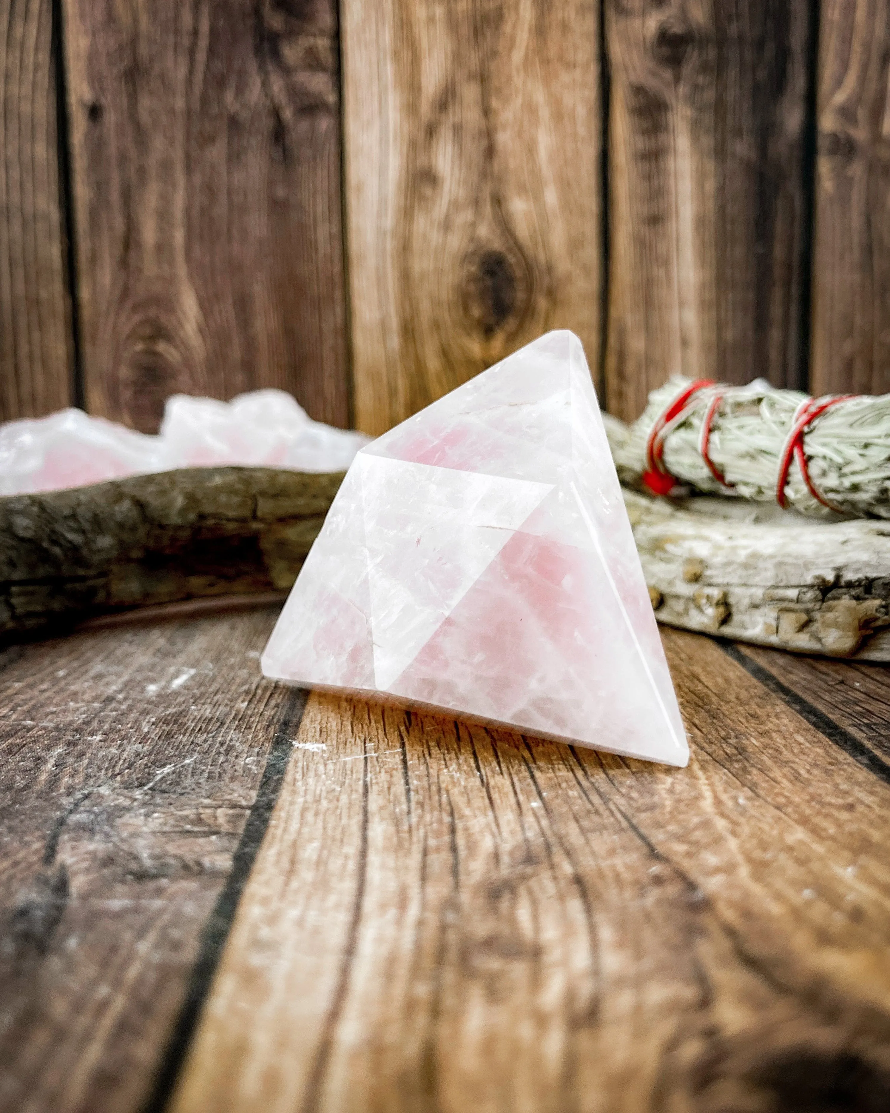 Rose Quartz Triangle