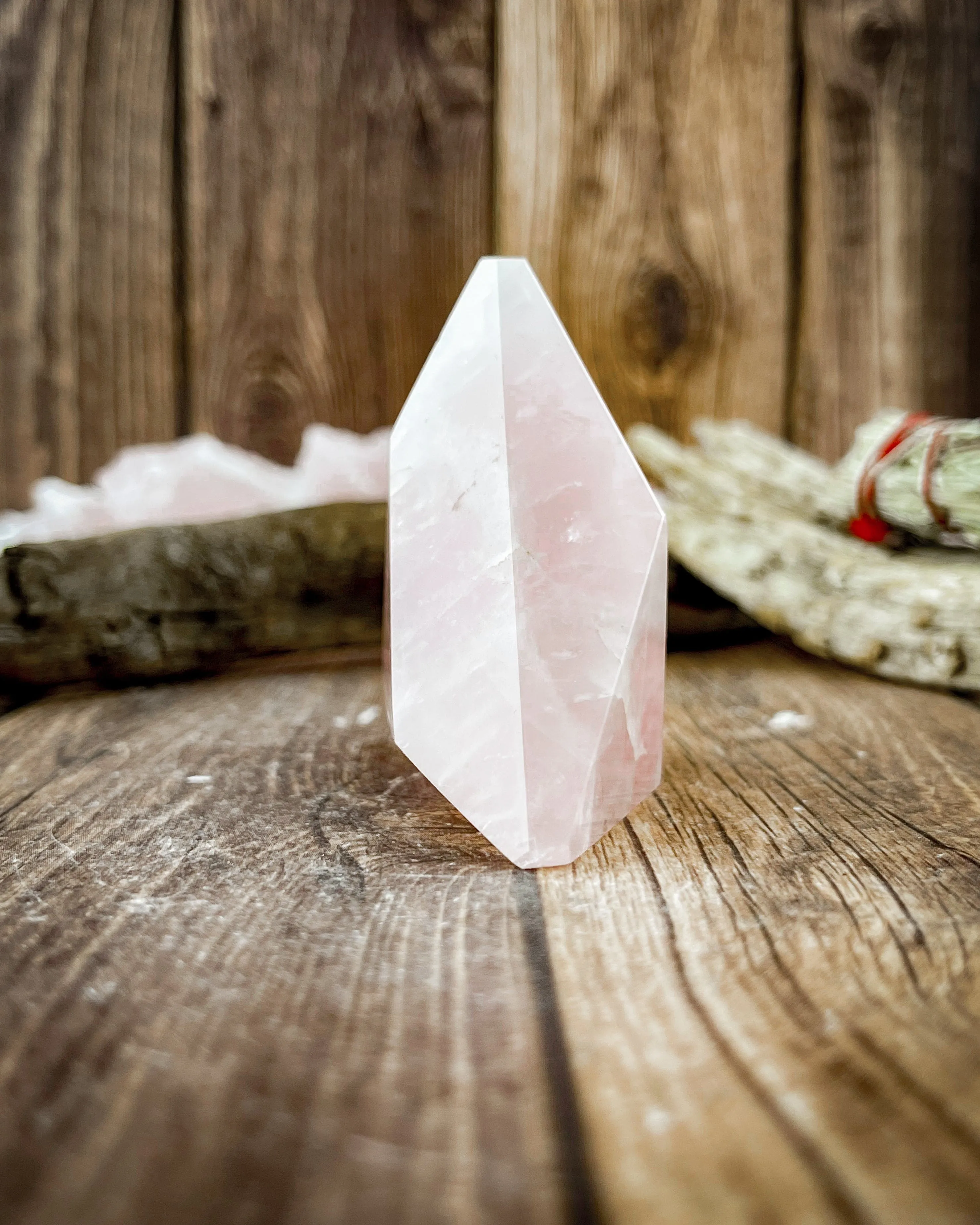 Rose Quartz Triangle