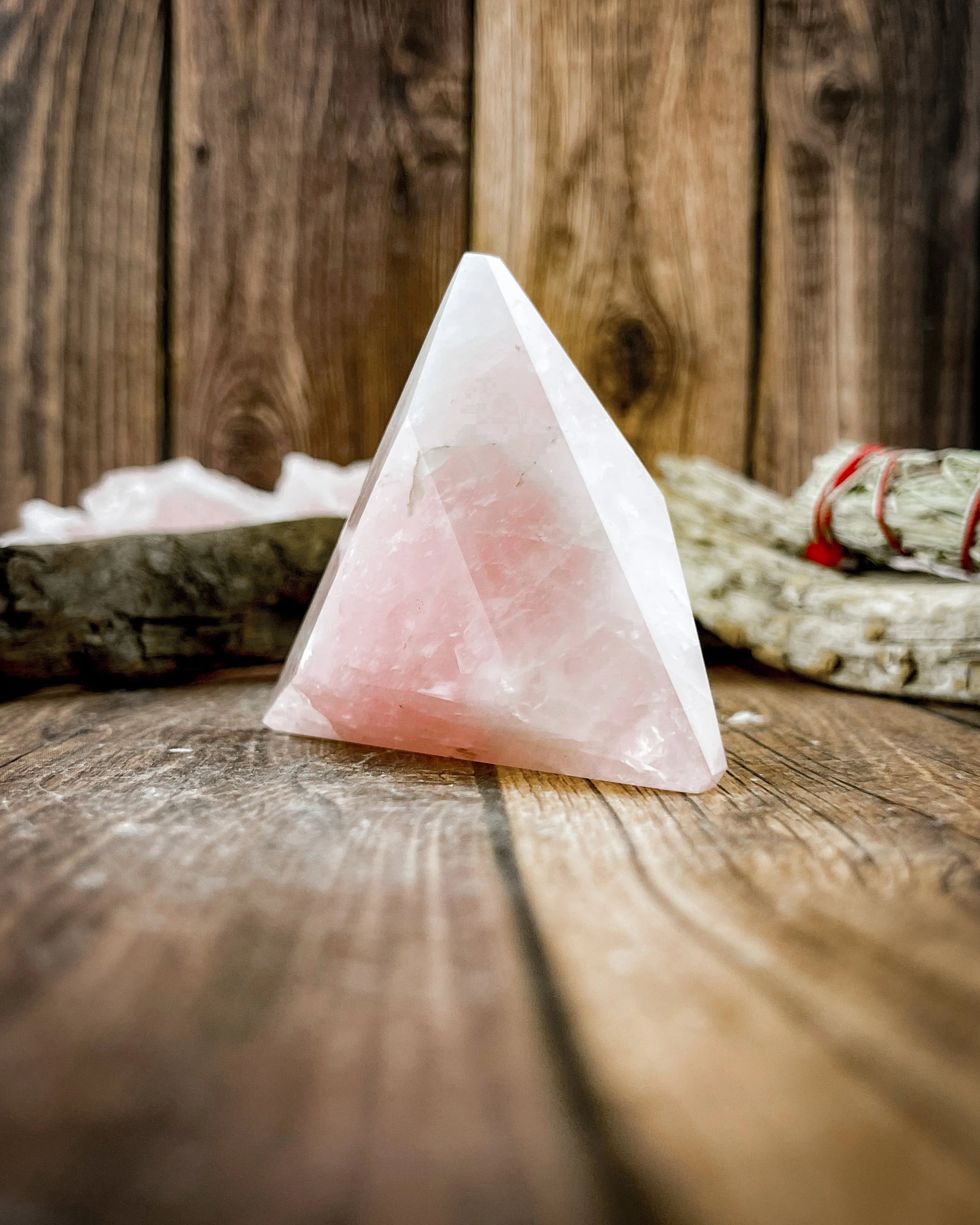 Rose Quartz Triangle