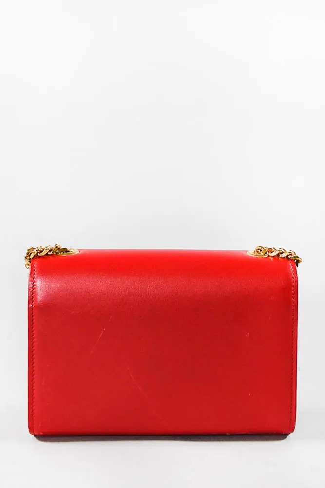 Saint Laurent Red Leather Kate Crossbody Tassel