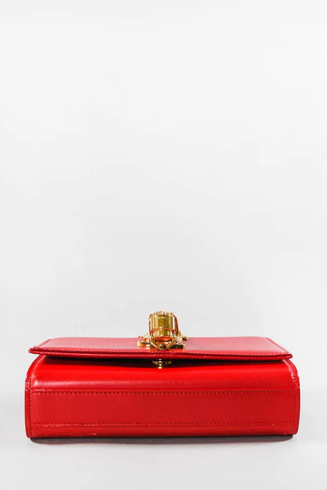 Saint Laurent Red Leather Kate Crossbody Tassel