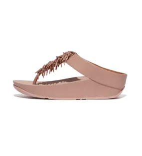 Sandalias de piel Rumba Beaded rosa