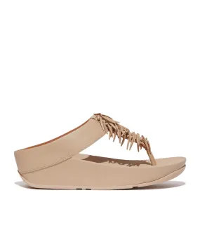 SANDALIAS SLIP ON CON ABALORIOS BEIGE FITFLOP HQ4-A94 RUMBA BEADED