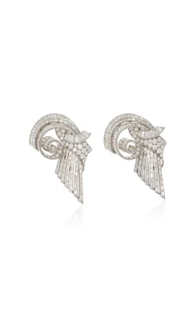 Simon Teakle Art Deco Diamond Clip Brooches