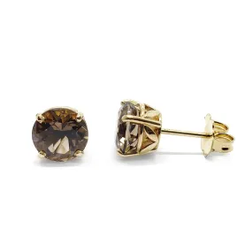 Smoky Quartz Studs