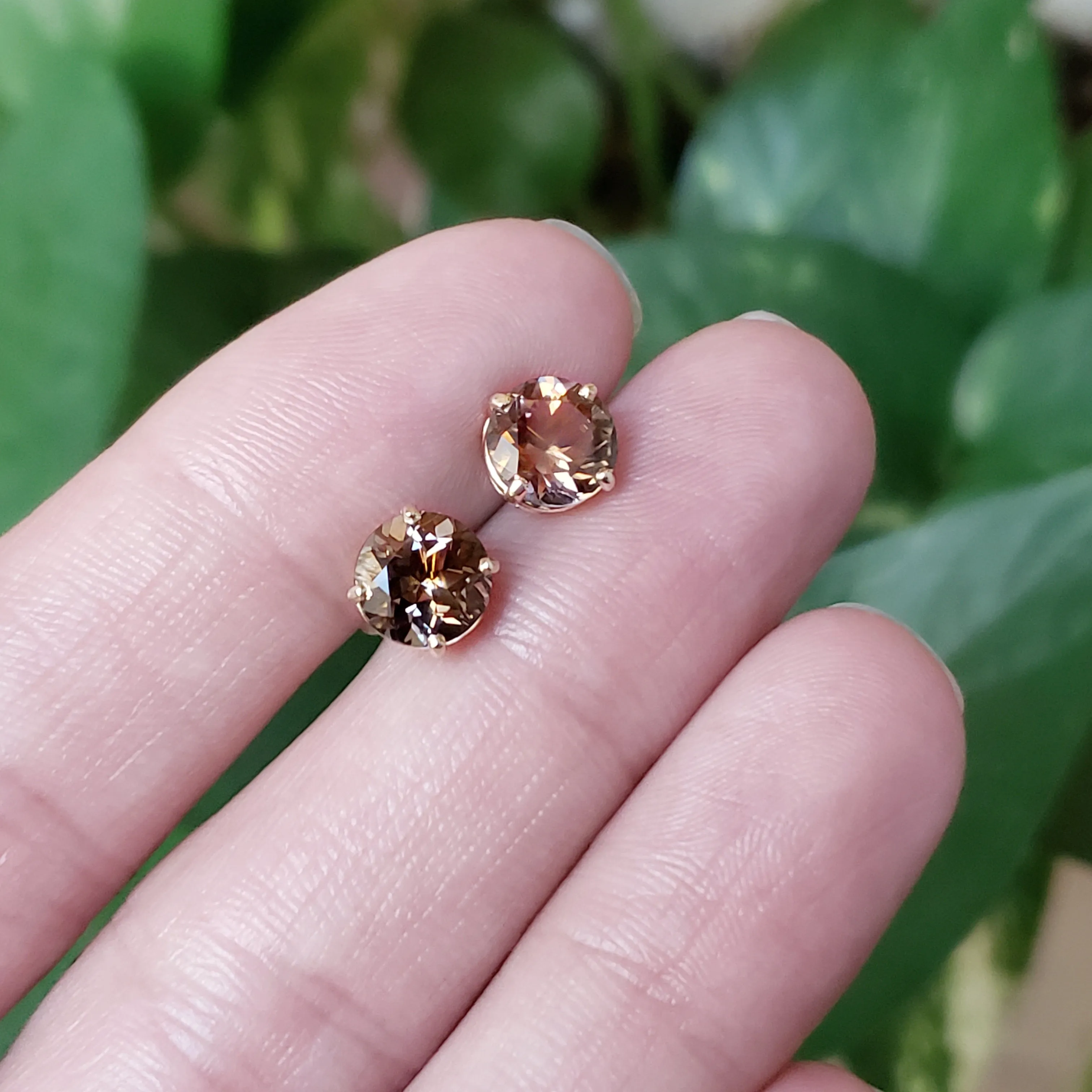 Smoky Quartz Studs