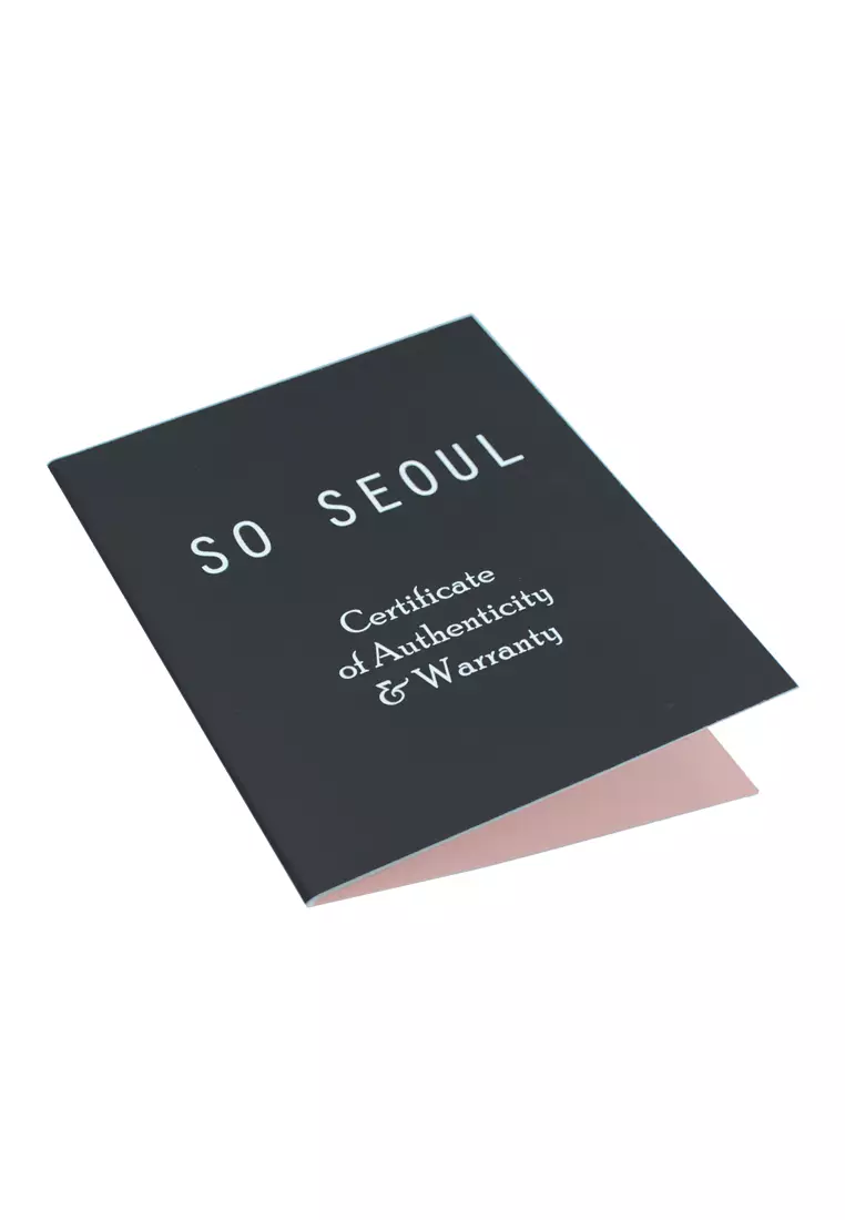 SO SEOUL Claire Mother of Pearl with Square Austrian Crystal Rose Gold Hinged Bangle