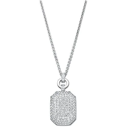 Swarovski Clear Crystal Pendant Necklace ACCESS Rhodium #5020061