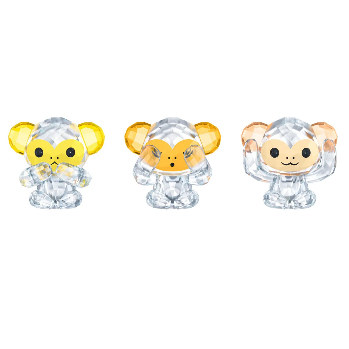 Swarovski Crystal Figurines THREE WISE MONKEYS -5428005