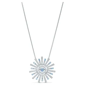 Swarovski Crystal Sunshine 125th Anniversary Necklace, Blue, Rhodium Plated -5536731