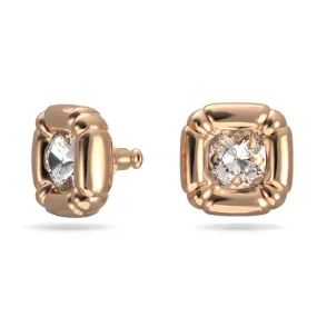 Swarovski Dulcis Stud Earrings Cushion cut, Rose gold tone -5617910