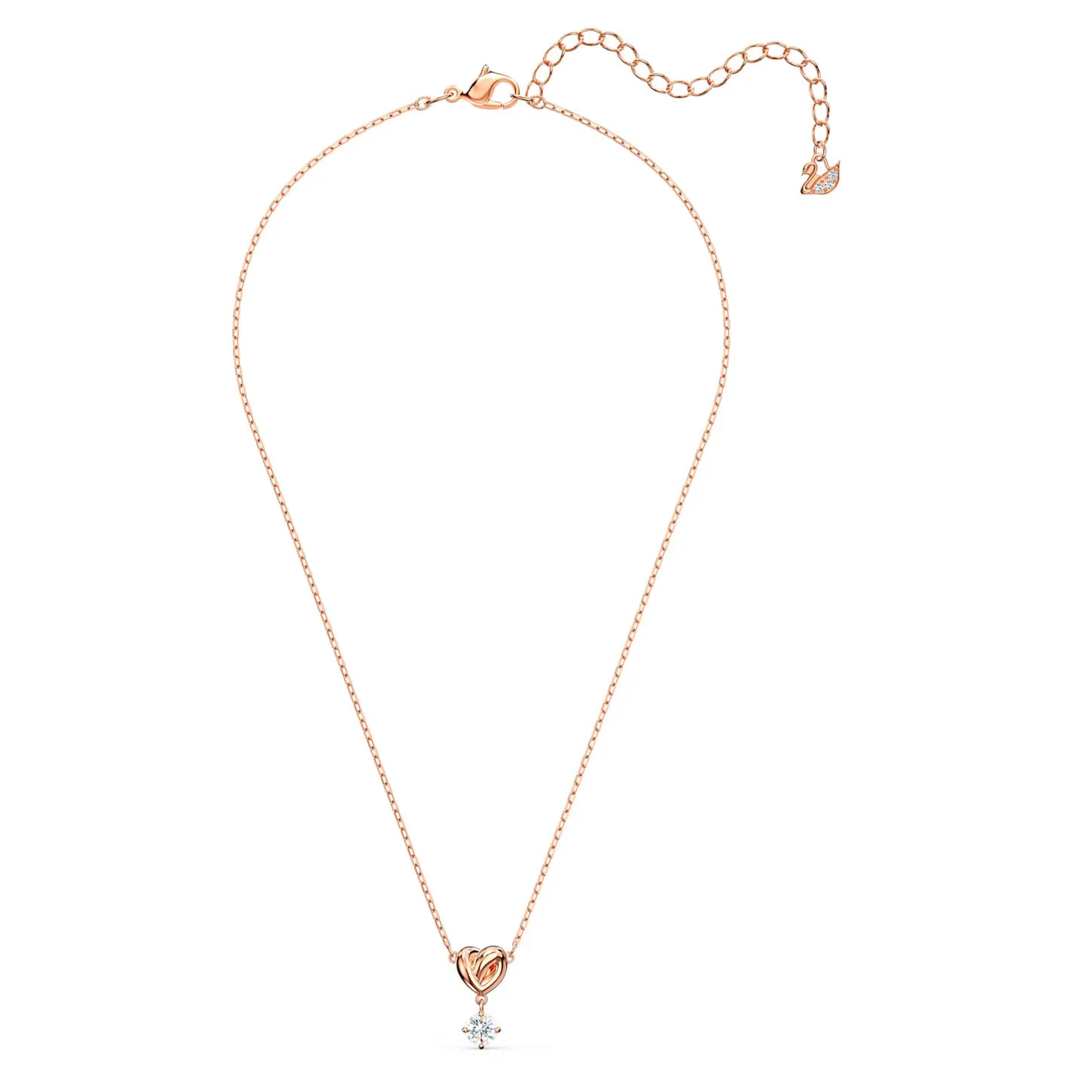 Swarovski LIFELONG HEART Pendant Necklace, White, Rose gold plated -5516542