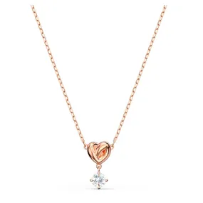 Swarovski LIFELONG HEART Pendant Necklace, White, Rose gold plated -5516542