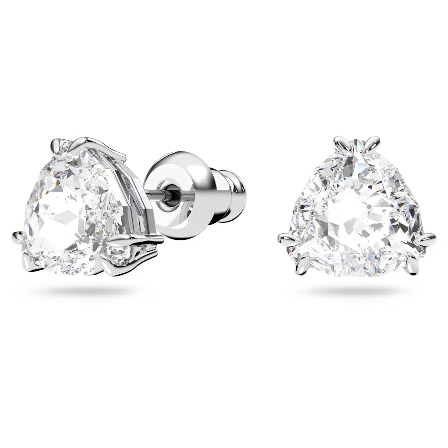 Swarovski Millenia stud earrings Trilliant cut, White, Rhodium plated -5619498