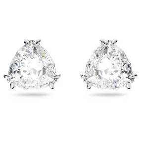 Swarovski Millenia stud earrings Trilliant cut, White, Rhodium plated -5619498