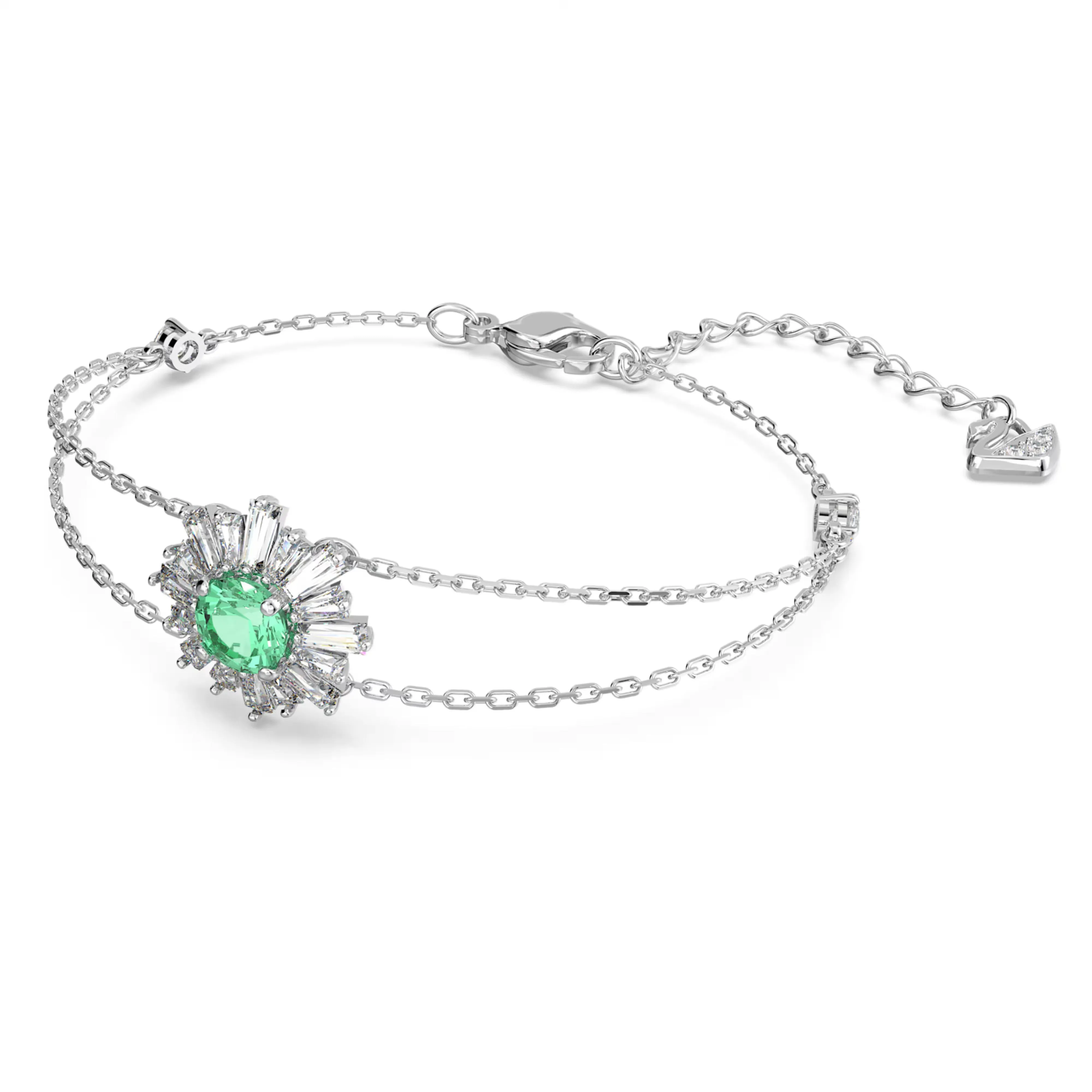 Swarovski Sunshine bracelet Mixed cuts, Sun, Green, Rhodium plated -5642960